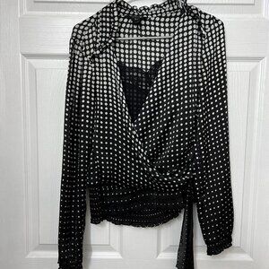 Black and White Blouse